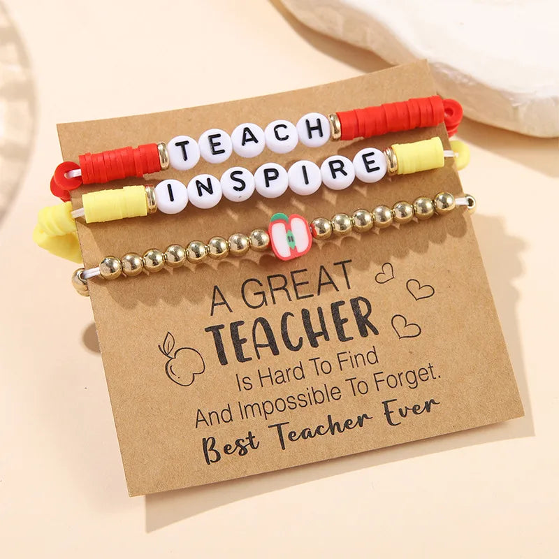 Casual Simple Style Letter Heart Shape CCB soft clay Wholesale Bracelets