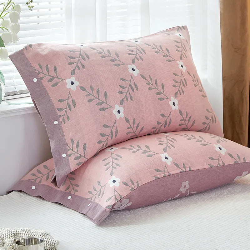 Cotton Gauze Pillowcase One Pack Summer All-inclusive Snaps Household 40x 60cm Latex Pillowcase 48x 74 Pillowcase