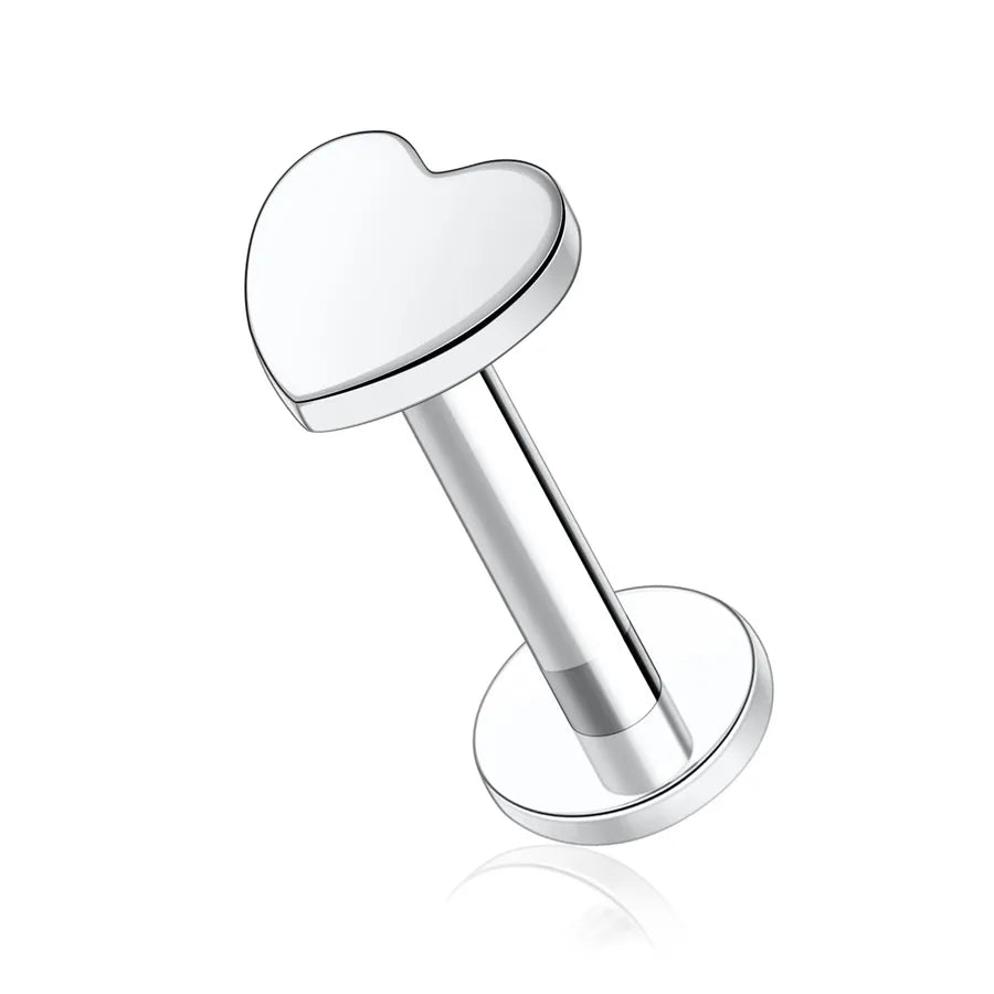 1 Piece Lip Rings Simple Style Solid Color Pure Titanium
