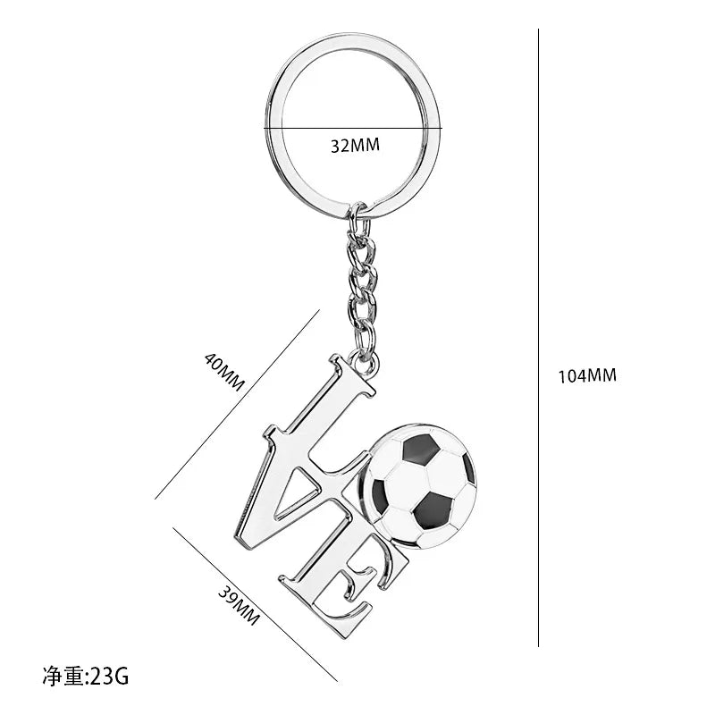 fashion football alloy unisex keychain 1 piece