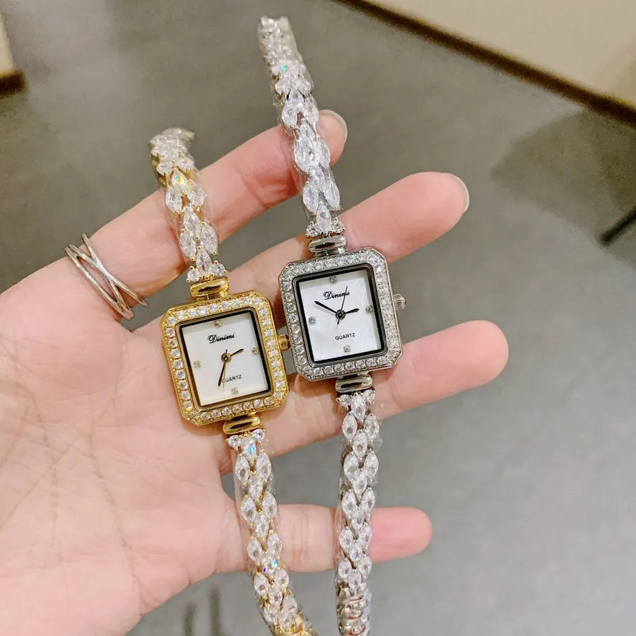 Elegant Shiny Solid Color Jewelry Buckle Quartz Watch Women's Watches