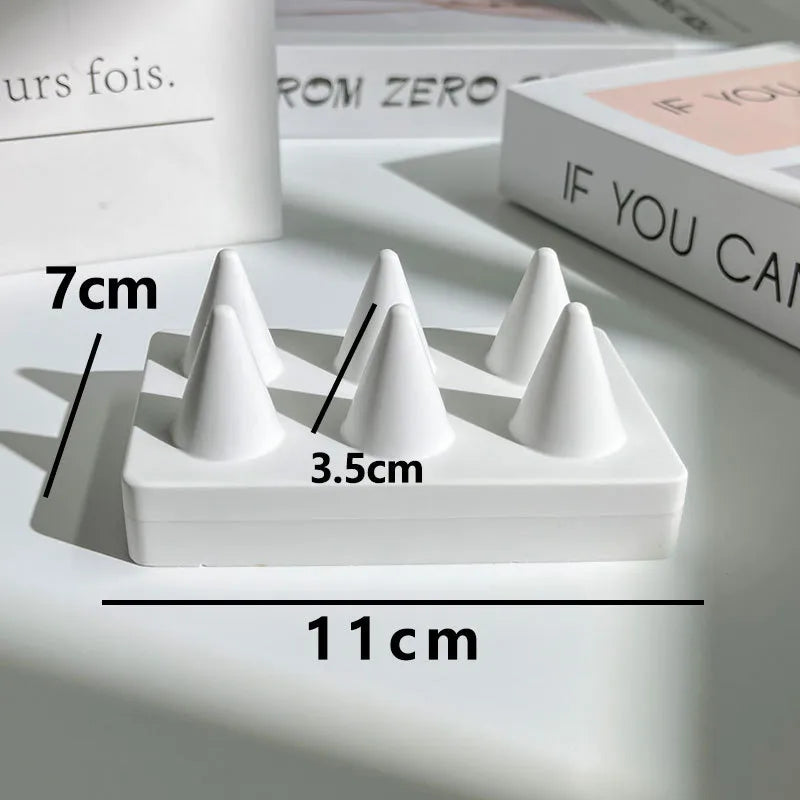 Elegant Simple Style Geometric Solid Color Gypsum Jewelry Display