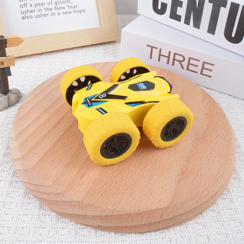 Children's four-wheel drive inertia car double-sided off-road vehicle fall-resistant stunt racing model boy gift toy stall wholesale