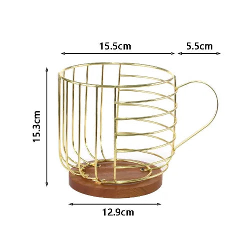 Casual Classical Solid Color Iron Coffee Basket