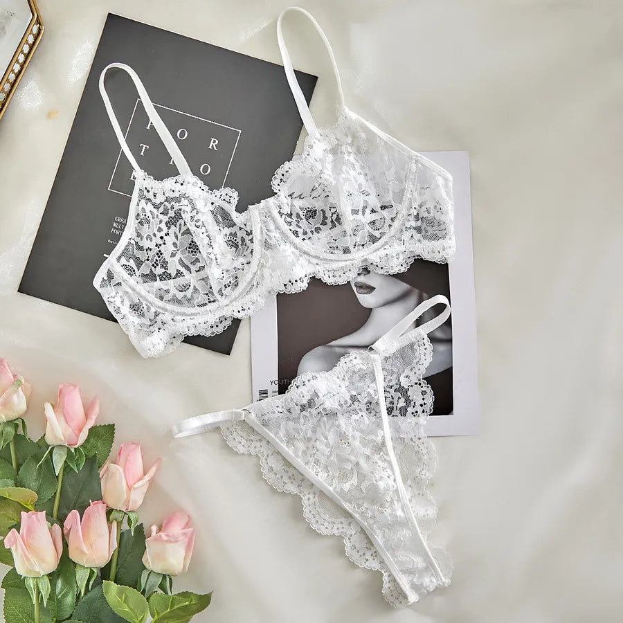 Women's Sexy Solid Color Sexy Lingerie Sets Indoor Home Sexy Lingerie