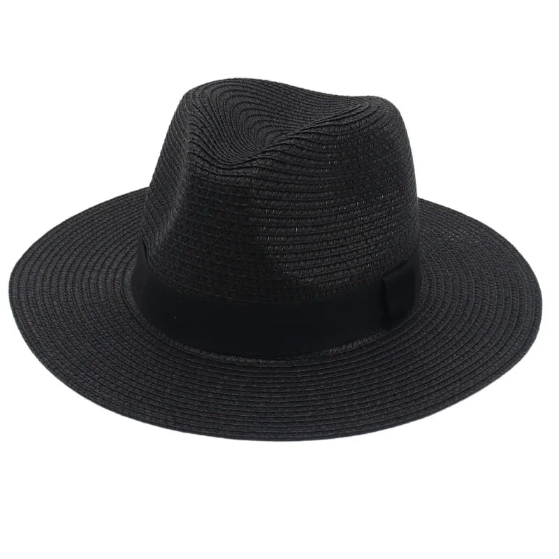 Unisex Vacation Classic Style Solid Color Big Eaves Straw Hat