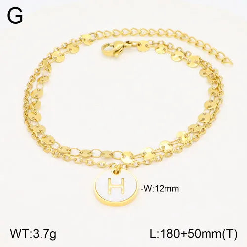 Casual Elegant Cross Moon Heart Shape 304 Stainless Steel 18K Gold Plated Rhinestones cable chain Bracelets In Bulk