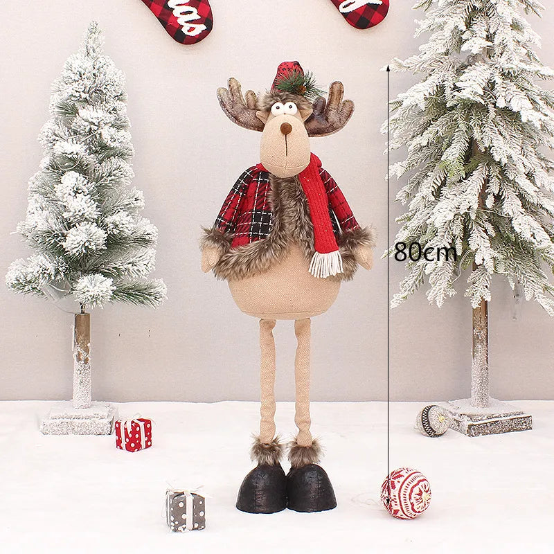 christmas cartoon style santa claus snowman cloth party doll 1 piece