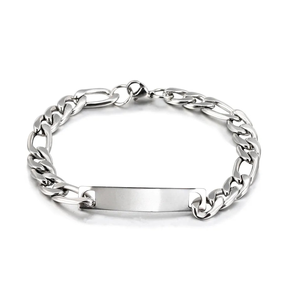 Spot  exquisite men's bracelet stainless steel simple smooth curved brand bracelet personality women's bracelet can be customized