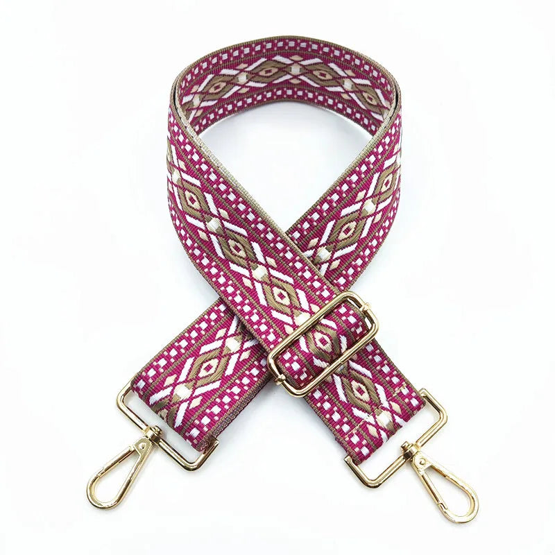 all seasons polyester cotton color block lingge bag strap