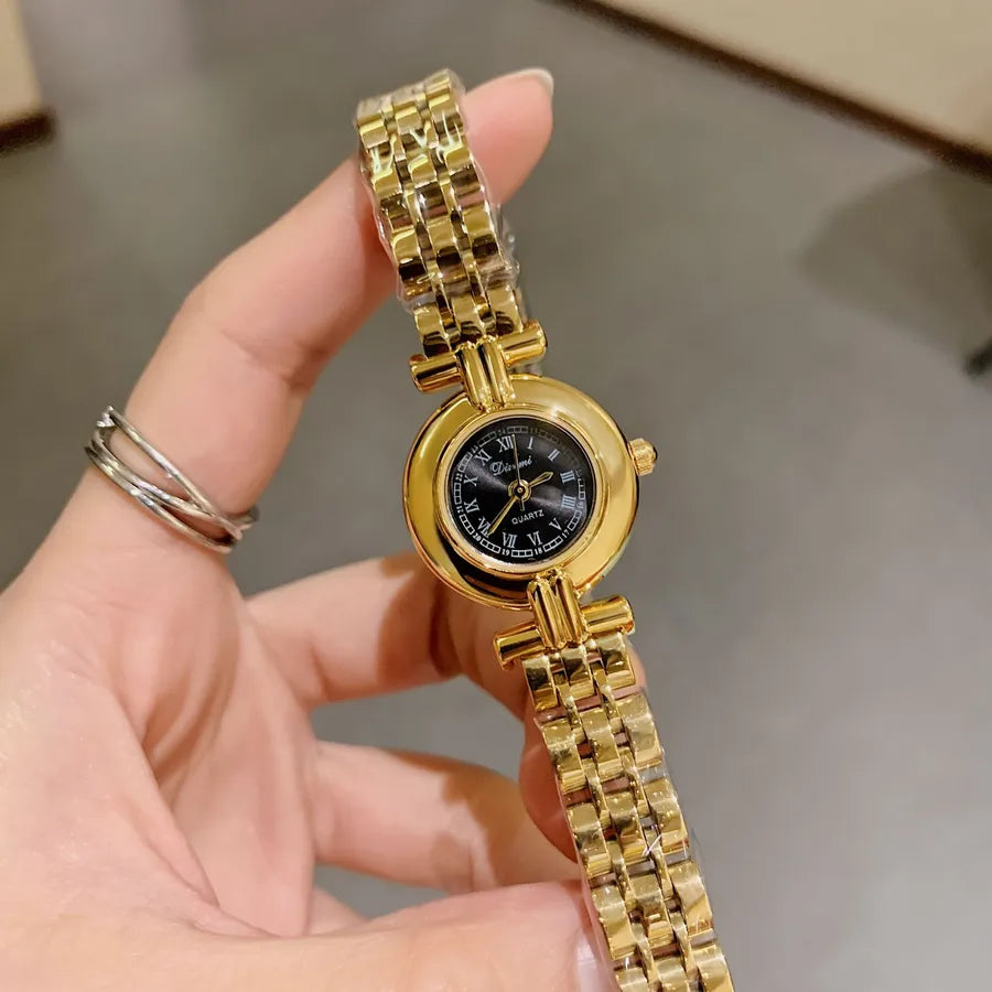 Classic Style Color Block Solid Color Butterfly Double Snap Quartz Watch Women's Watches