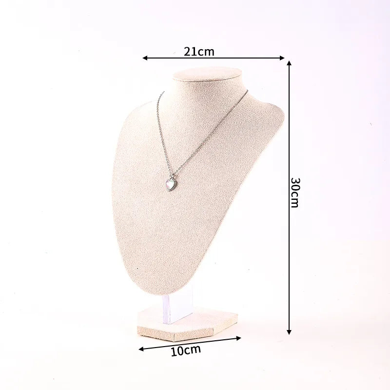 1 Piece PU velvet Classic Style Solid Color Jewelry Display Bust