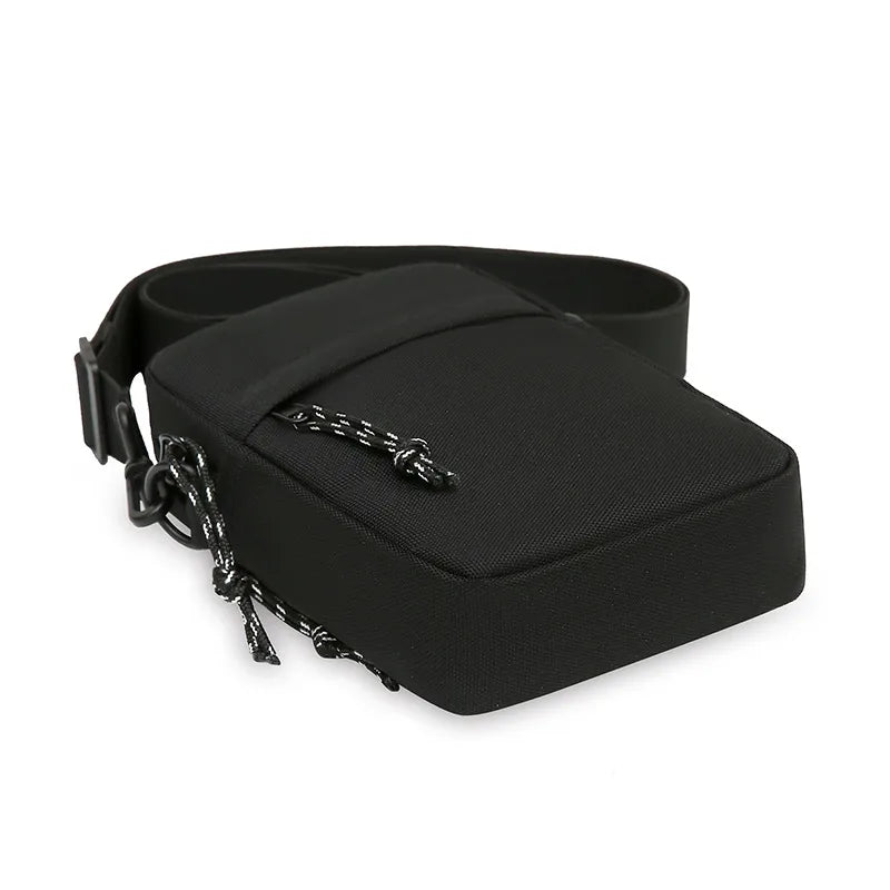 Men's Solid Color Oxford Cloth Zipper Crossbody Bag