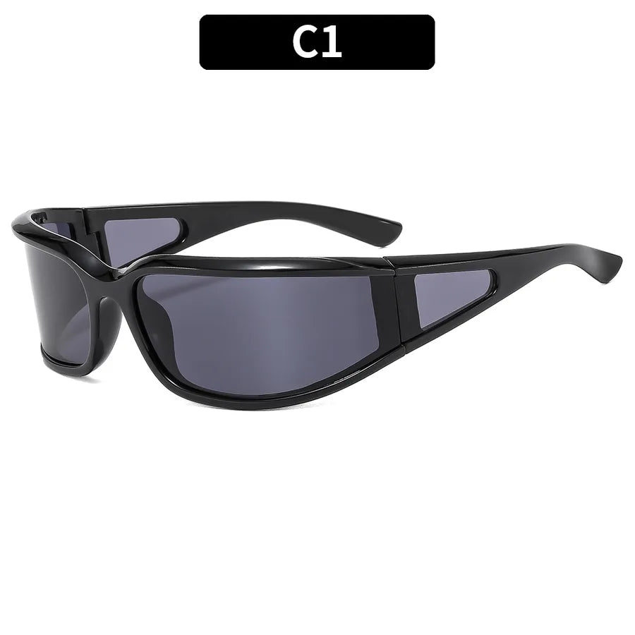 Simple Style Football Player Mask Pc Special-Shaped Mirror Full Frame Men's Sunglasses