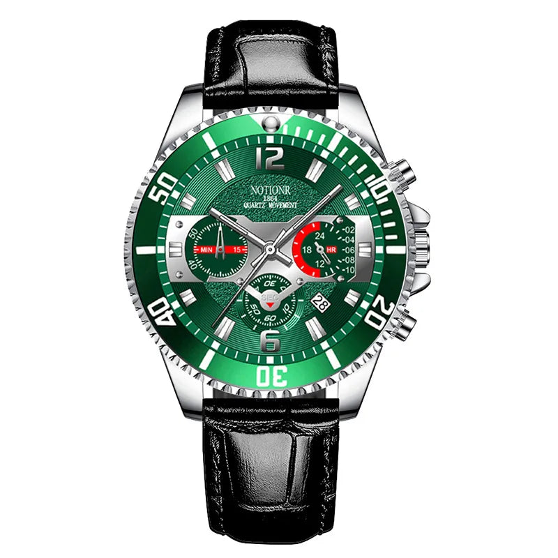 business color block single folding buckle quartz men's watches