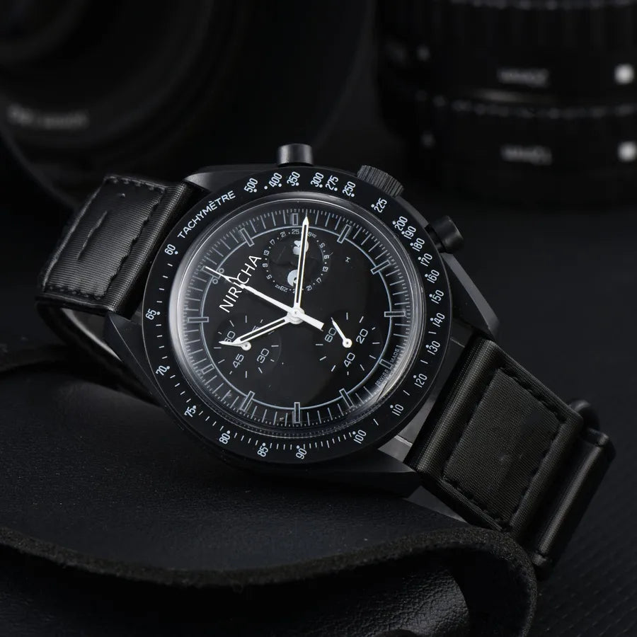 Foreign Trade Men's Niricha Oujia Glue Shell 6-Pin Super Luminous Quartz Watch Manufacturer Wholesale One Generation