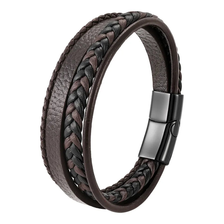 Hot Sale Original  Fashion Hand-Woven Multi-Layer Leather Cord Bracelet Men's Bracelet Ethnic Style Jewelry