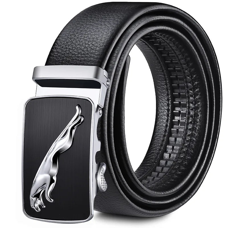 direct Belt Men's wholesale Youth Business soft leather 3.5 Automatic buckle Black Belt running Jianghu goods source