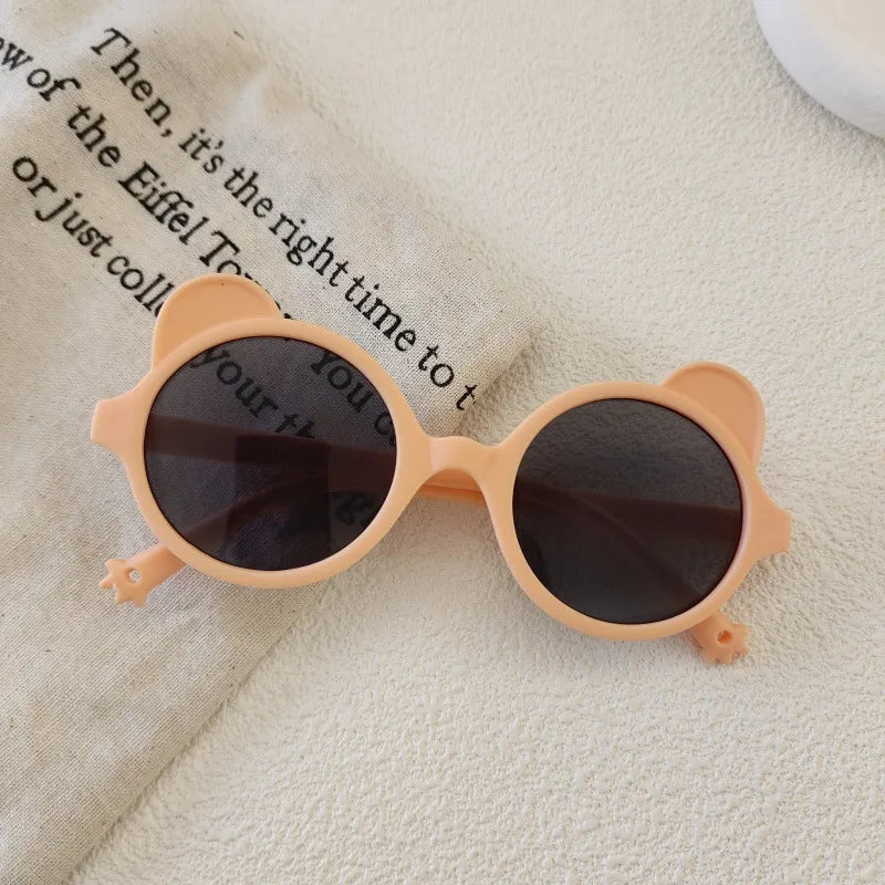 Sweet Simple Style Solid Color Resin Special-Shaped Mirror Full Frame Kids Sunglasses