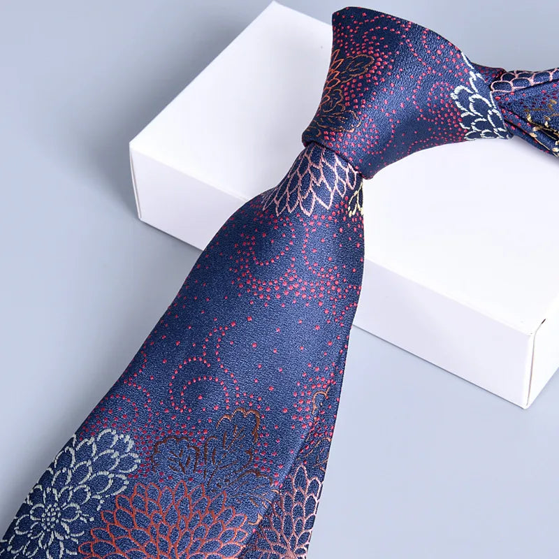 business animal flower polyester yarn men's tie