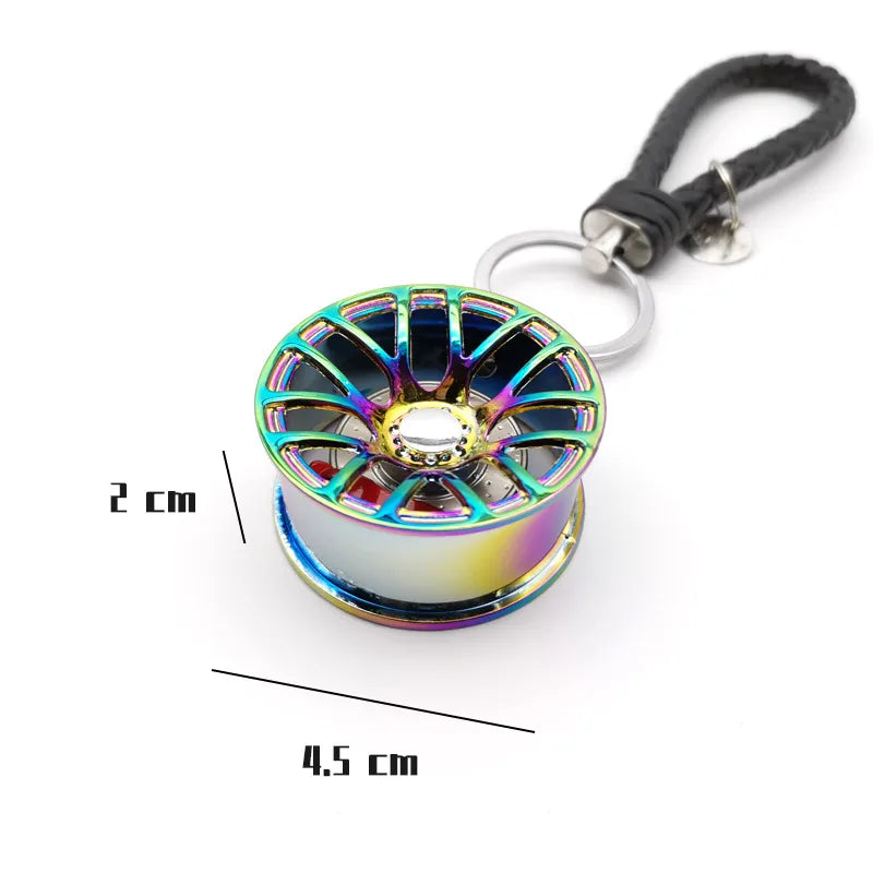 simple style brake disc turbine air filter zinc alloy unisex keychain