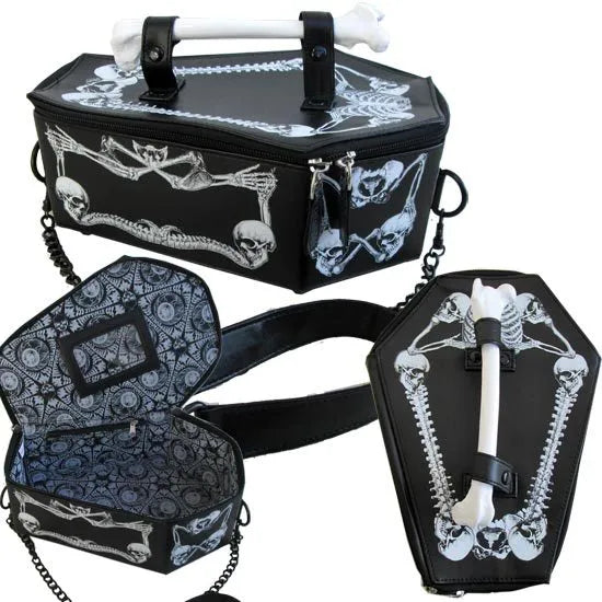 women's medium pu leather halloween pattern punk streetwear square zipper shoulder bag crossbody bag