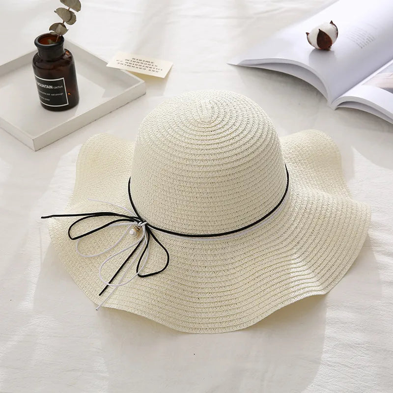 Women's Korean Style Flower Flowers Side Of Fungus Straw Hat