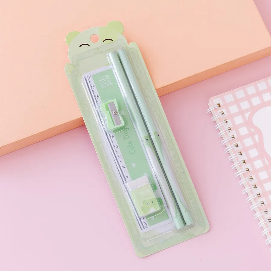 1 set bear class learning plastic wood cute pencil