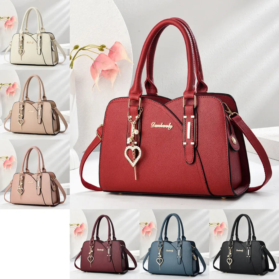 Women's Pu Leather Solid Color Elegant Classic Style Streetwear Square Zipper Shoulder Bag Handbag