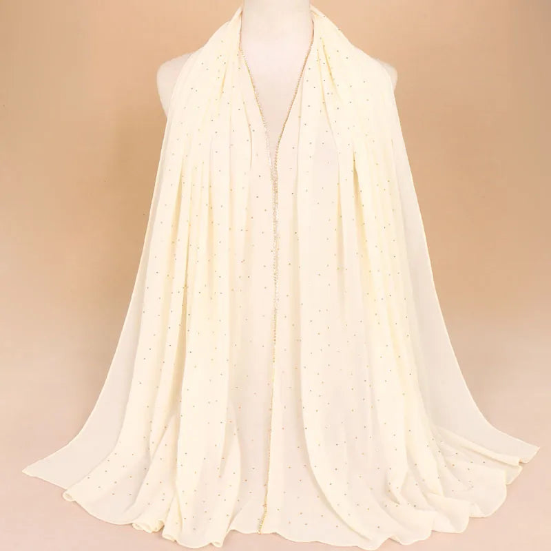 women's elegant solid color chiffon scarf