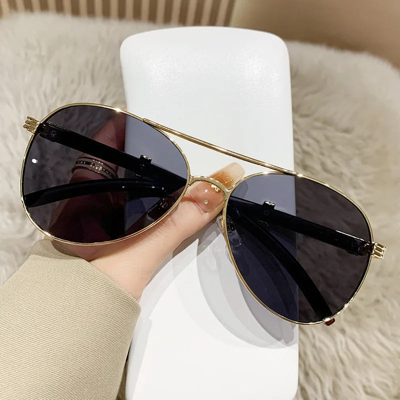 Basic Vacation Simple Style Solid Color Ac toad glasses Full Frame Women's Sunglasses