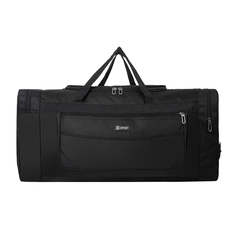 unisex basic solid color nylon travel bags