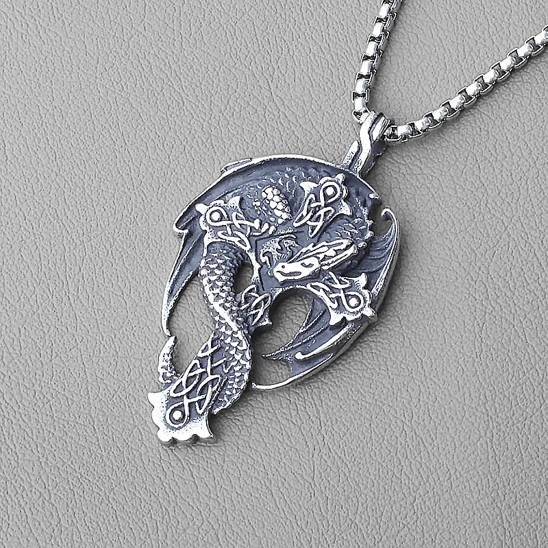 Retro Punk Cross Axe Alloy Titanium Steel Iron Plating Men's Pendant Necklace Men Pendant Necklaces