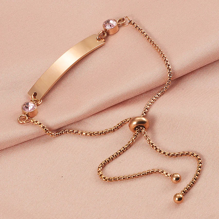 IG Style Simple Style Geometric 304 Stainless Steel Belcher Chain ID Bracelet In Bulk