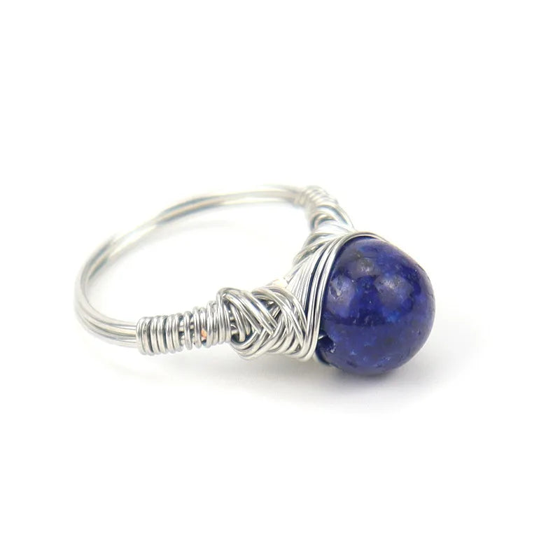 retro geometric agate plating rings 1 piece
