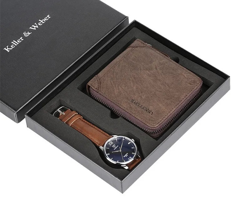 Business Solid Color Buckle Quartz Watch Men's Watches