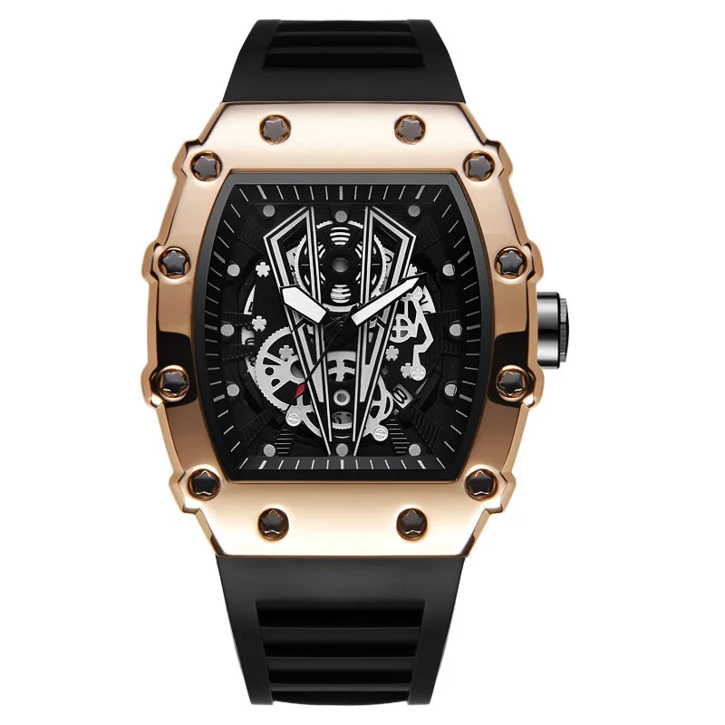 sports solid color buckle quartz men's watches
