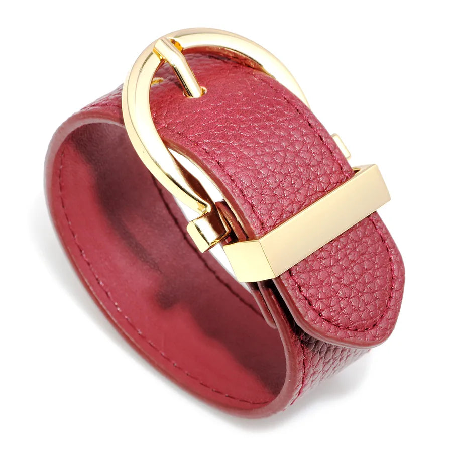 european and american cowhide wide leather ladies bracelet wholesale