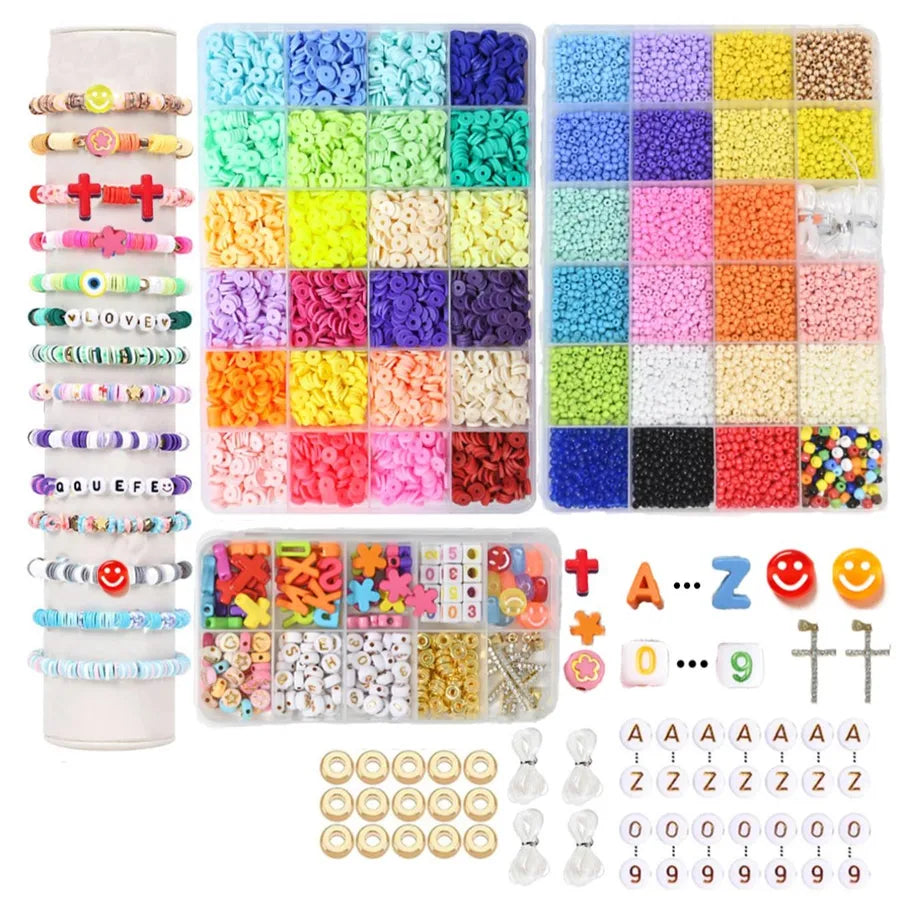 Diameter 3mm Arylic Letter Solid Color Jewelry Accessories
