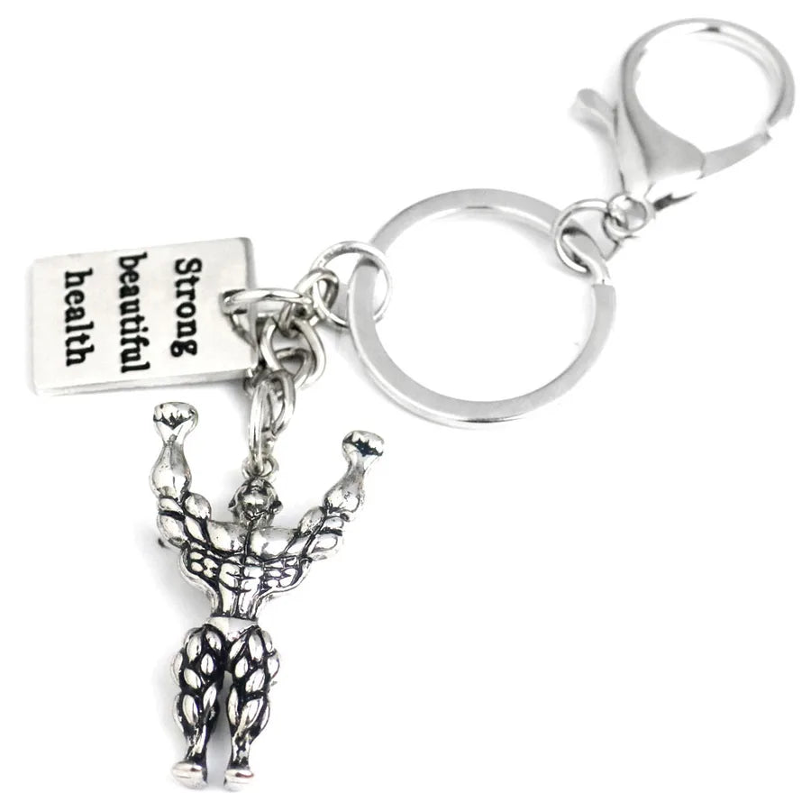fashion creative fitness weight sheet keychain metal backpack buckle