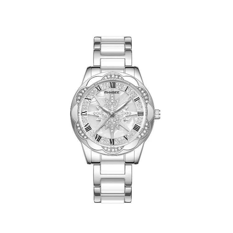 wholesale ladies watch  new explosions ceramic machinery full diamond watch fashion waterproof watch women