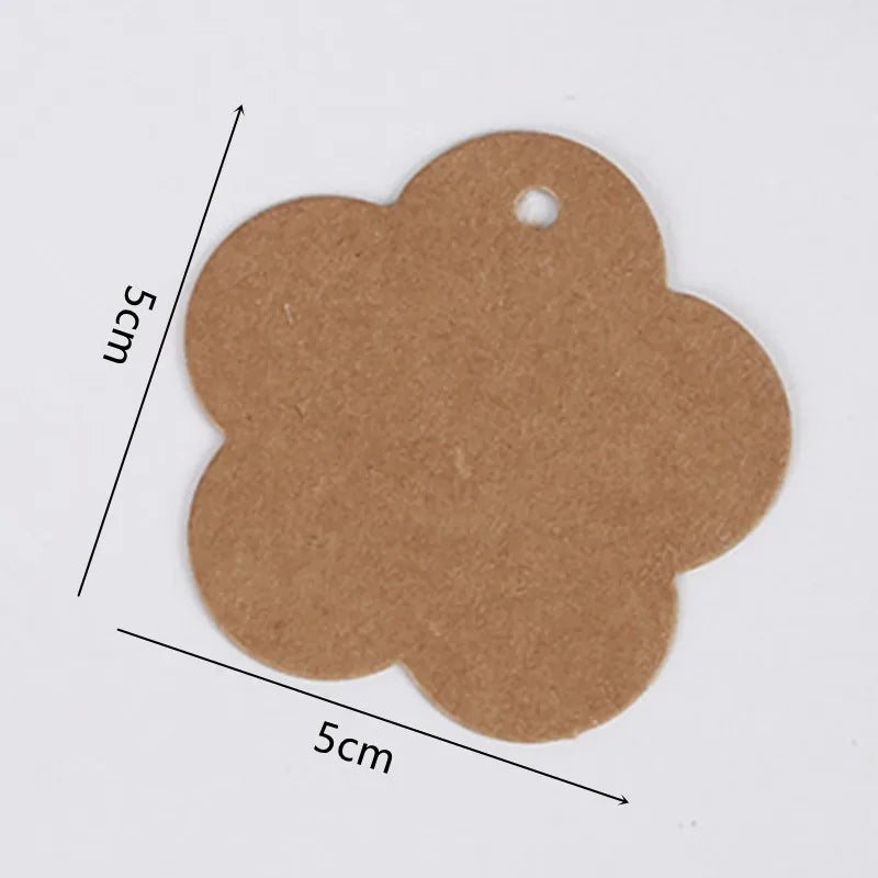 Fixed wholesale retro shaped cowhide Cardboard DIY graffiti bookmark label gift packaging bag tag message card
