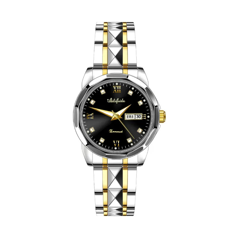 Avery Feida Steel Band Quartz Watch Ladies Shake Voice Live Explosions Wholesale Waterproof Luminous Ultra-thin Double Butterfly Buckle