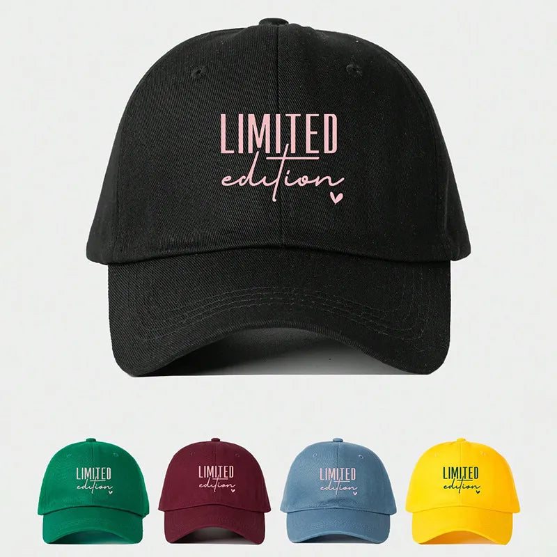 Unisex INS Style Casual Vacation Vocabulary Words/Name Curved Eaves Baseball Cap