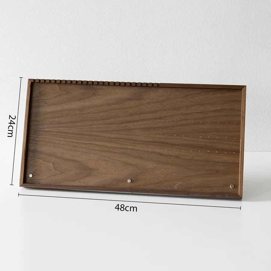 Retro Walnut Color Jewelry Display Stand Ring Earring Necklace Stall Jewelry Accessories Display Plate Shop Counter Top