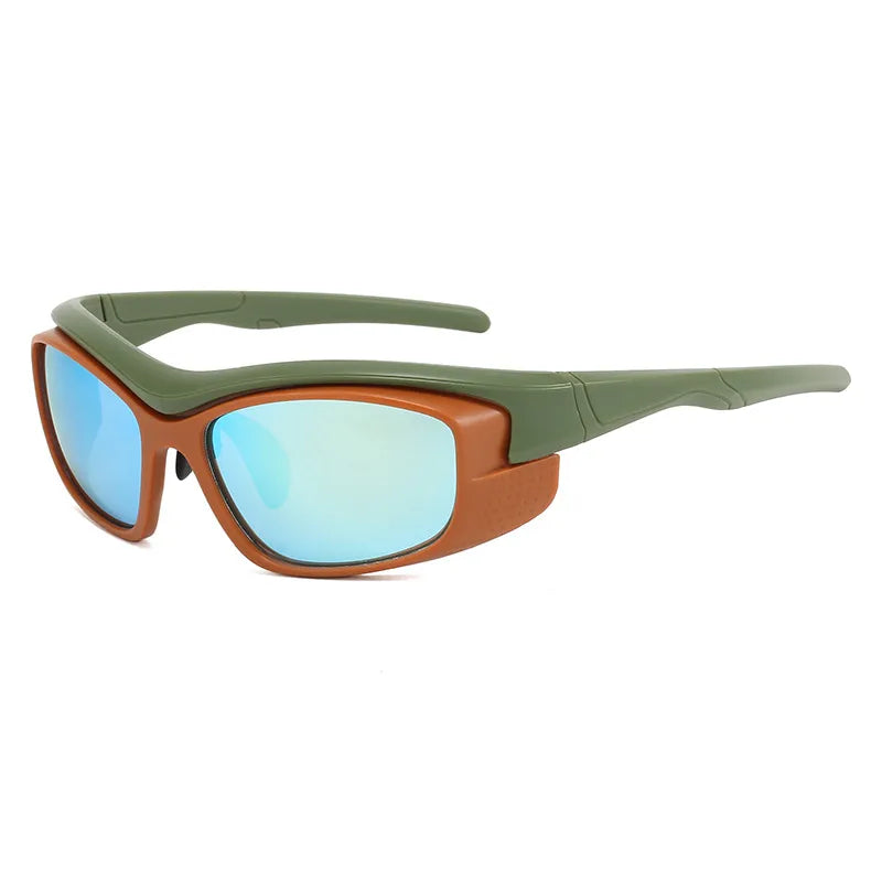 elegant simple style solid color ac square full frame men's sunglasses