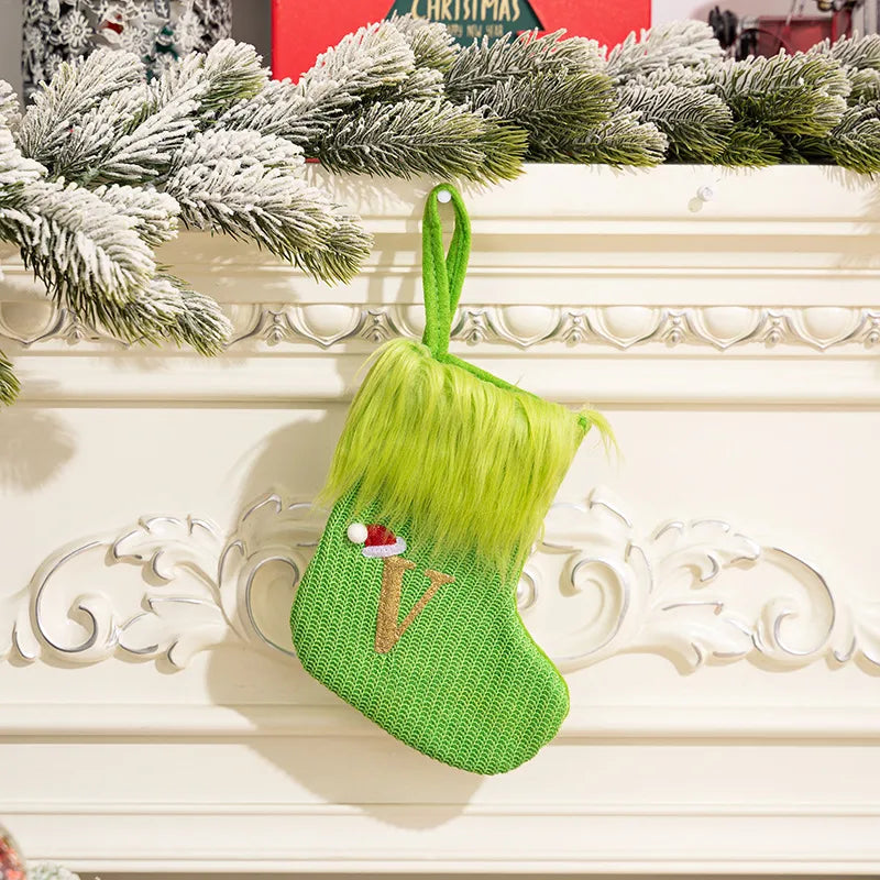 Christmas Nordic Style Cartoon Style Classic Style Christmas Hat Letter Nonwoven Polyester Party Festival Christmas socks Decorations Hanging Ornaments