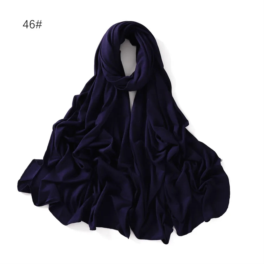 women's basic solid color mercerized cotton modal cotton linen scarves
