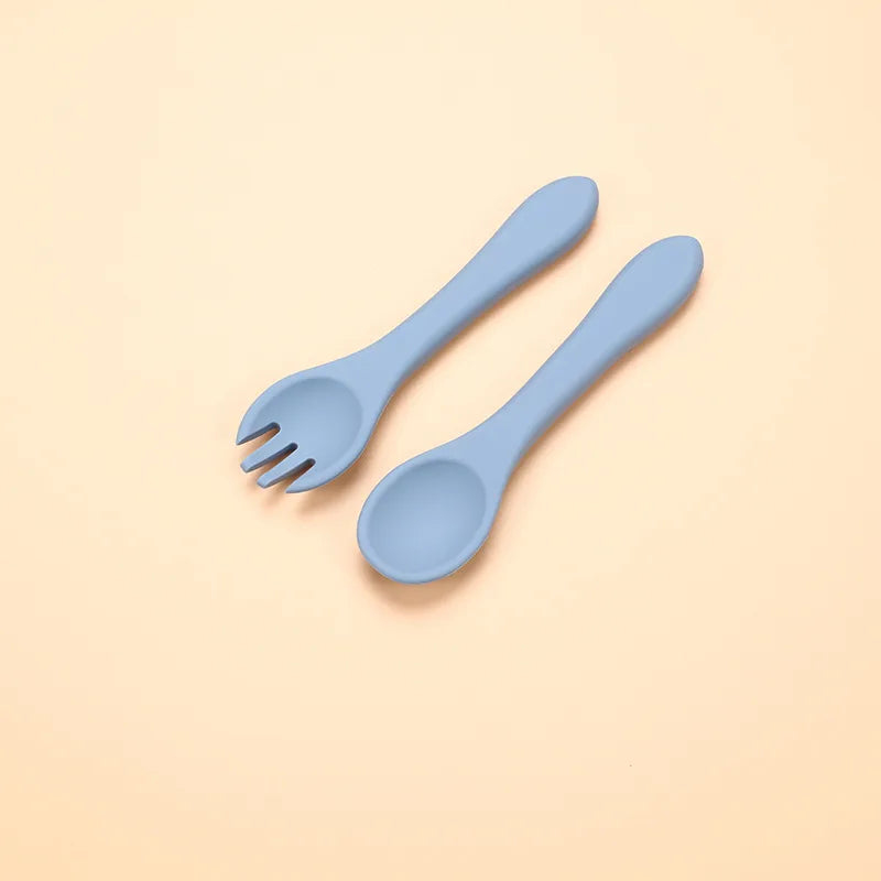 Children's silicone plate food grade complementary food sucker bowl square baby tableware thickened drop-resistant baby tableware