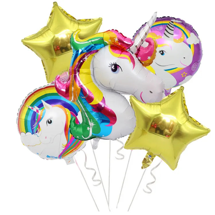 cute rainbow star  aluminum film home party carnival balloons